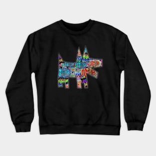 Graffiti Dog Puppy Pet Fun 24 Crewneck Sweatshirt